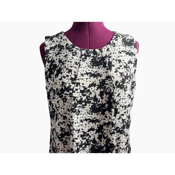 ✅3/$20 Sale-JULIAN TAYLOR NY-NEW  Stunning Black&Ivory Crepe Flared Dress-Sz 10 - Picture 13 of 13